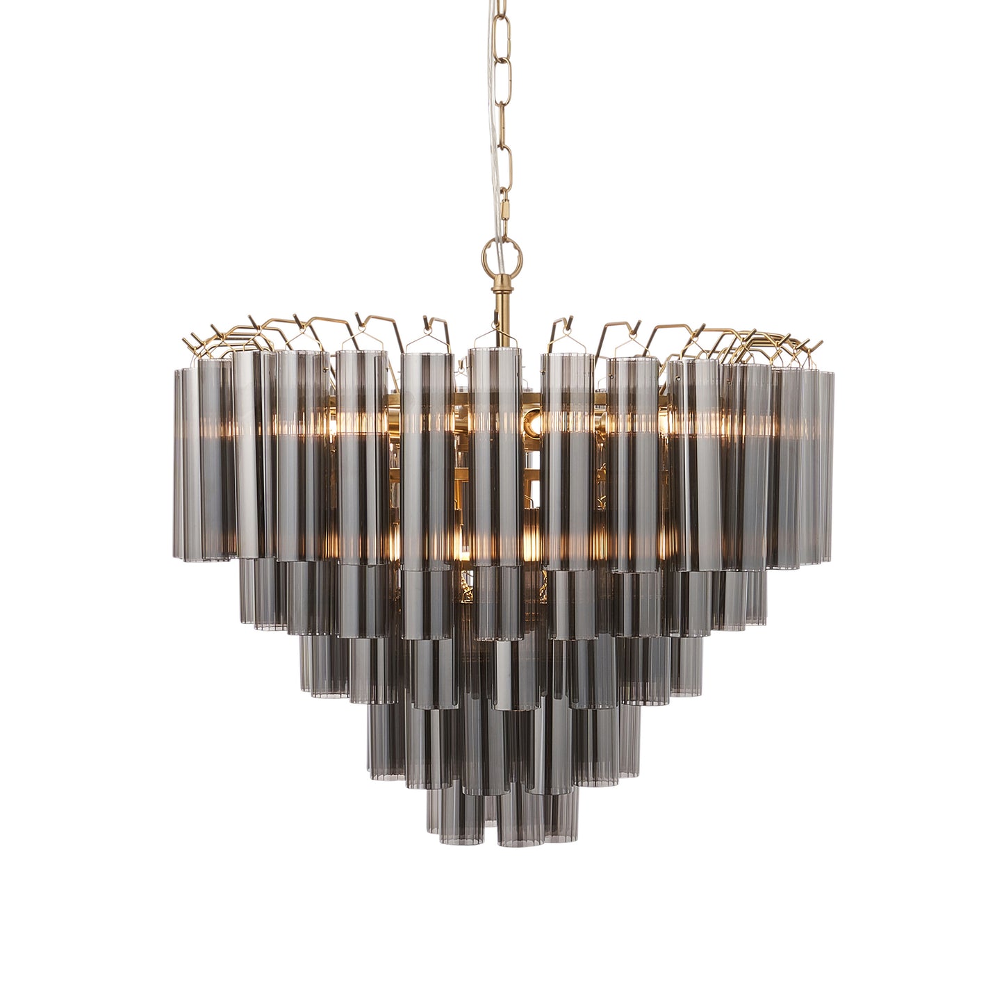 Toulouse 12 Pendant Light Smokey Grey Lustre glass – Grey