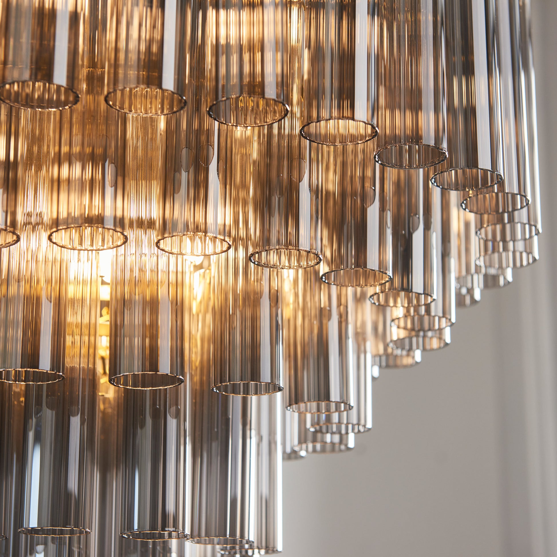 Toulouse 12 Pendant Light Smokey Grey Lustre glass – Grey