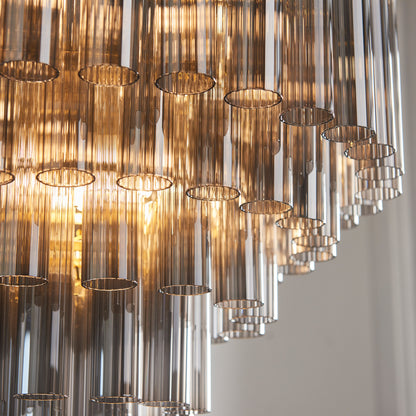 Toulouse 12 Pendant Light Smokey Grey Lustre glass – Grey