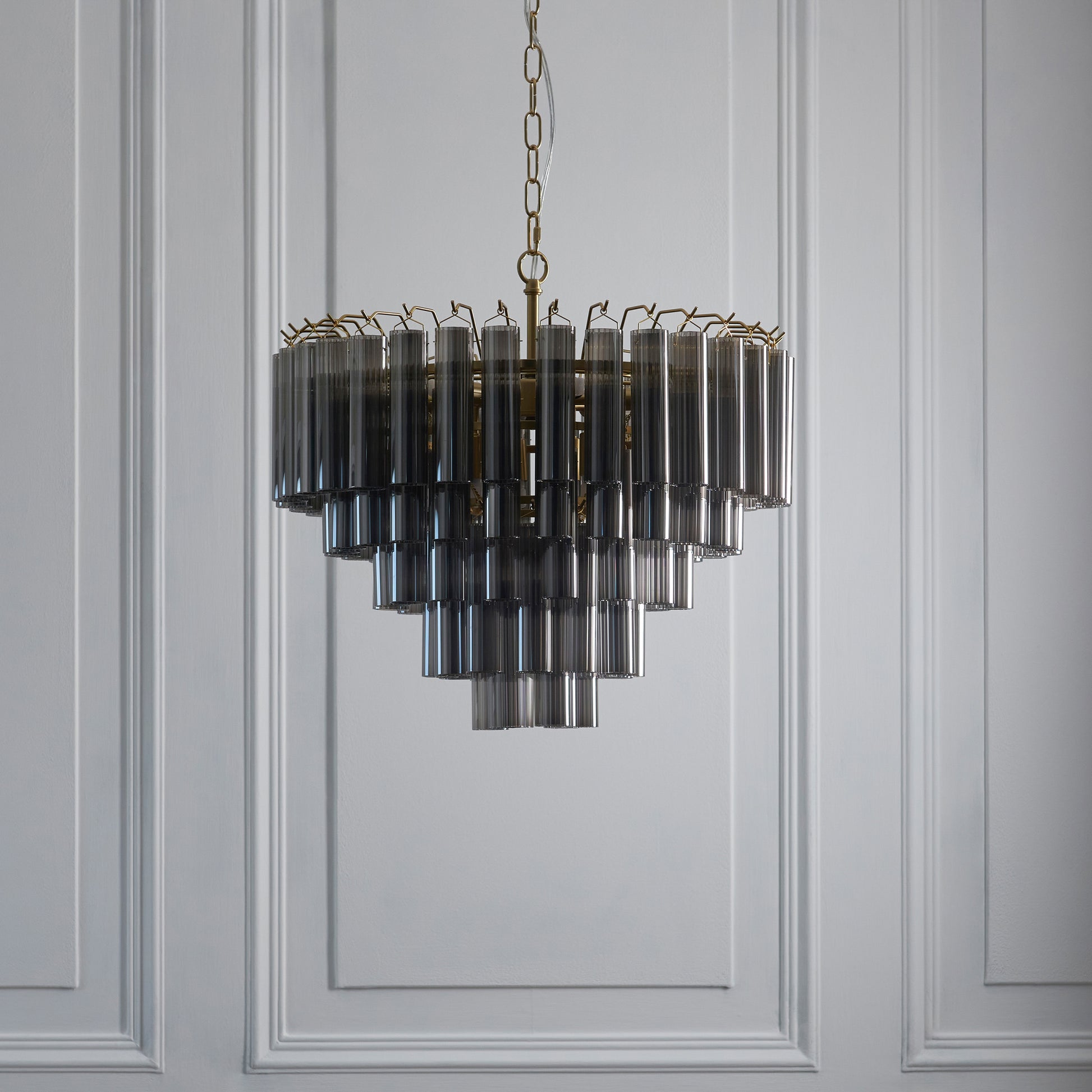 Toulouse 12 Pendant Light Smokey Grey Lustre glass – Grey
