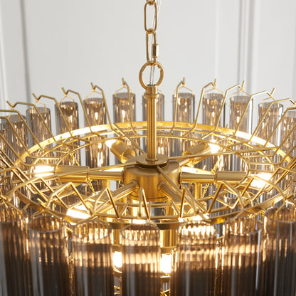Toulouse 12 Pendant Light Smokey Grey Lustre glass – Grey