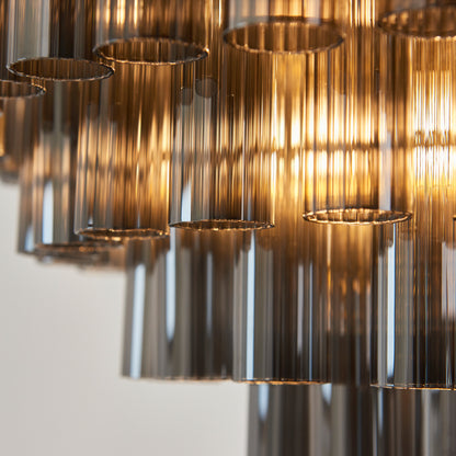 Toulouse 12 Pendant Light Smokey Grey Lustre glass – Grey