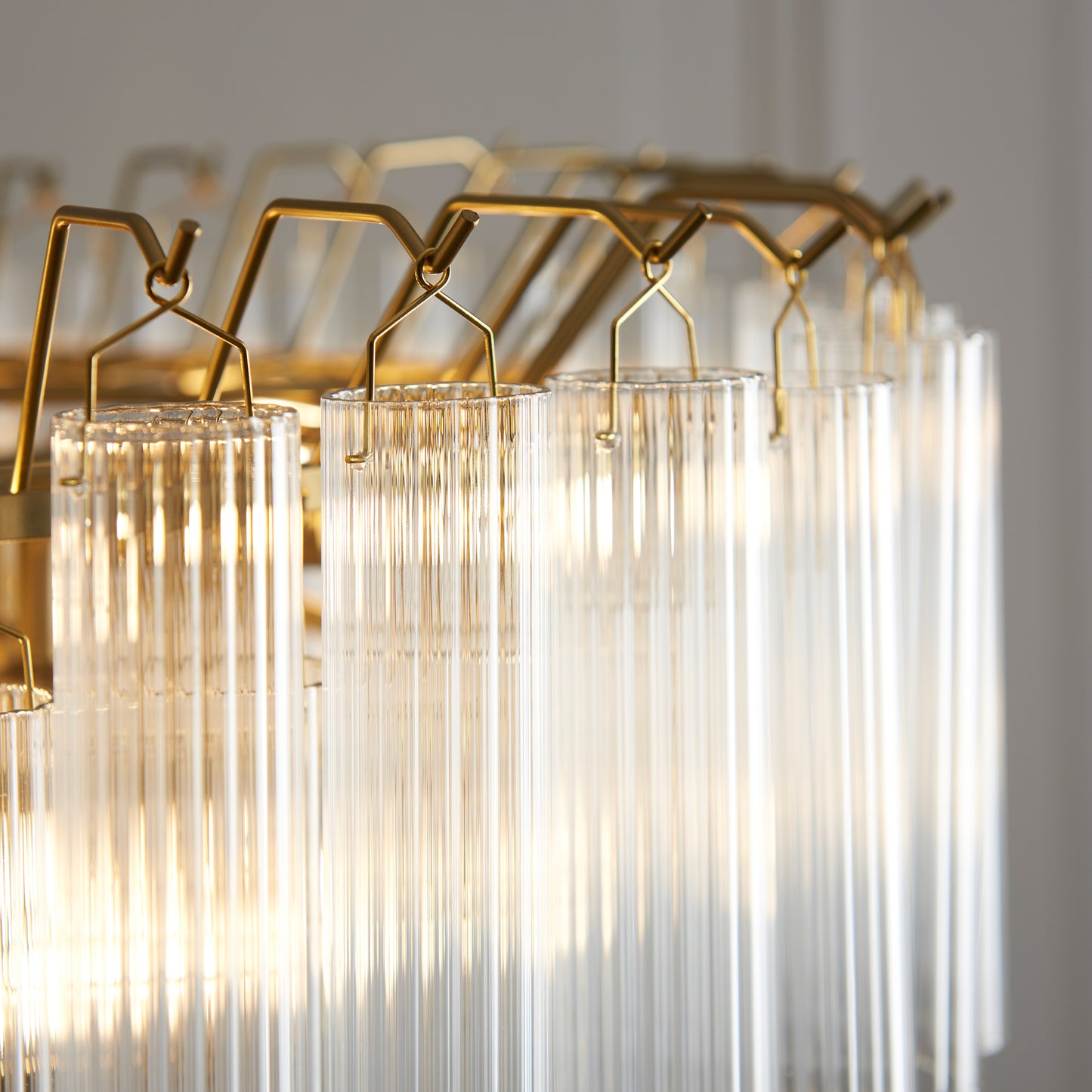 Toulouse 12 Pendant Light Clear Ribbed Glass – Clear