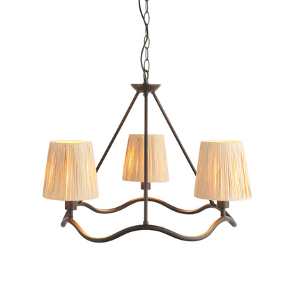 Wriggle 3 Pendant Light Matt Black – Natural