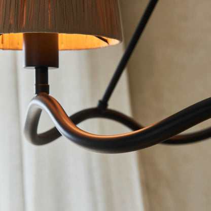 Wriggle 3 Pendant Light Matt Black – Natural