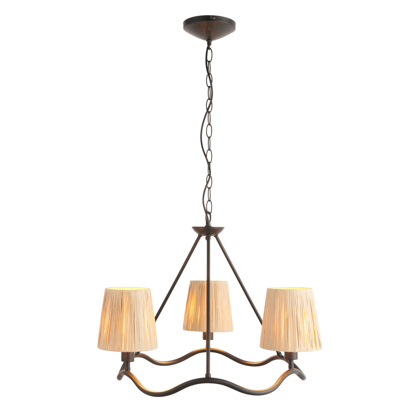 Wriggle 3 Pendant Light Matt Black – Natural