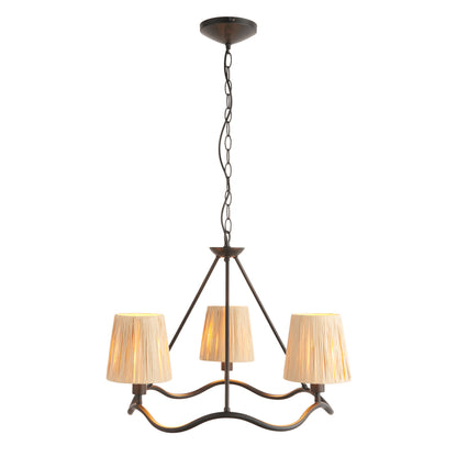 Wriggle 3 Pendant Light Matt Black – Natural