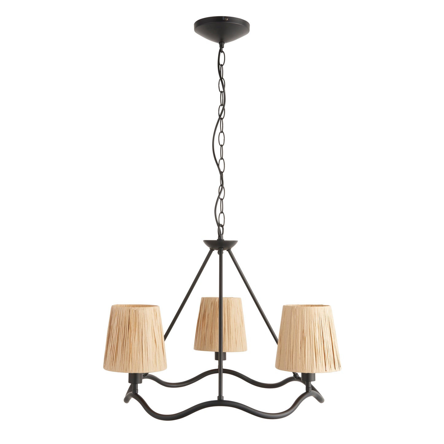 Wriggle 3 Pendant Light Matt Black – Natural