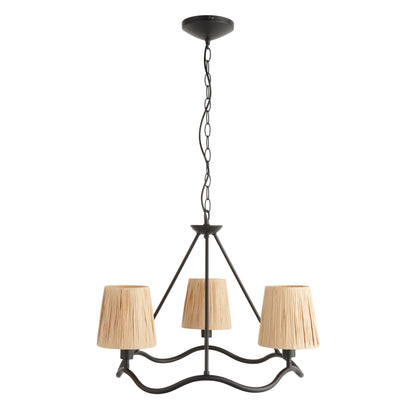 Wriggle 3 Pendant Light Matt Black – Natural