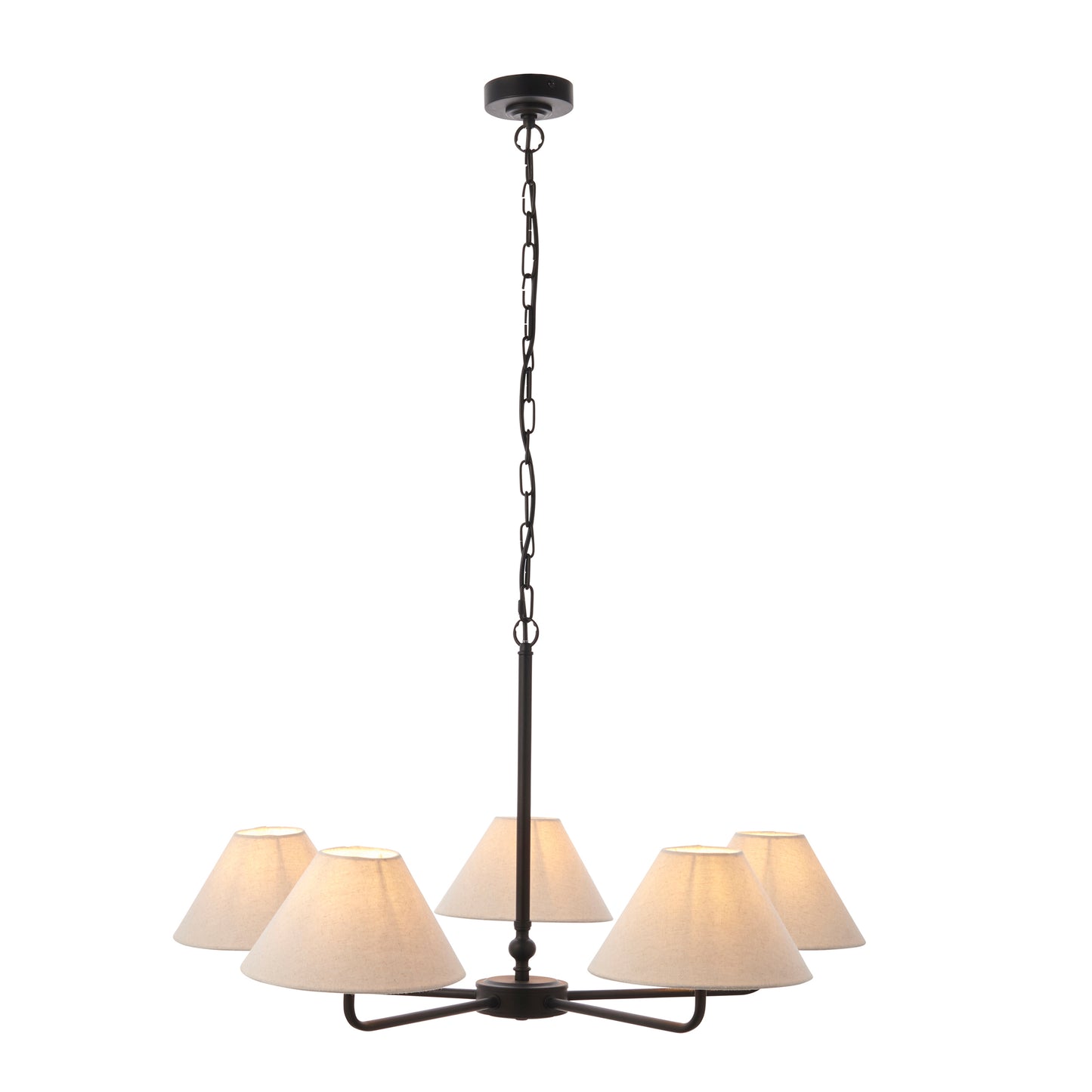 Lille 5 Pendant Light Matt Black – Black