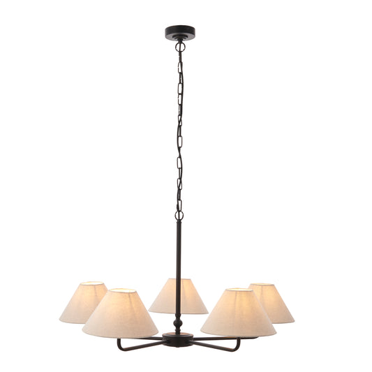 Lille 5 Pendant Light Matt Black – Black