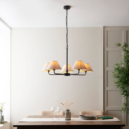 Lille 5 Pendant Light Matt Black – Black