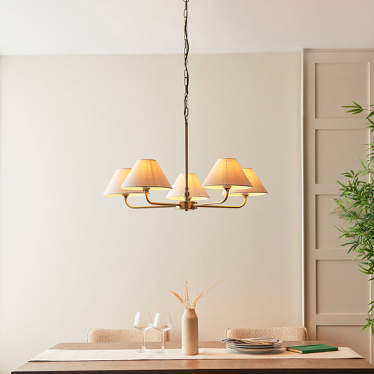Lille 5 Pendant Light Antique Brass – Brass