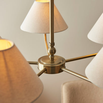 Lille 5 Pendant Light Antique Brass – Brass