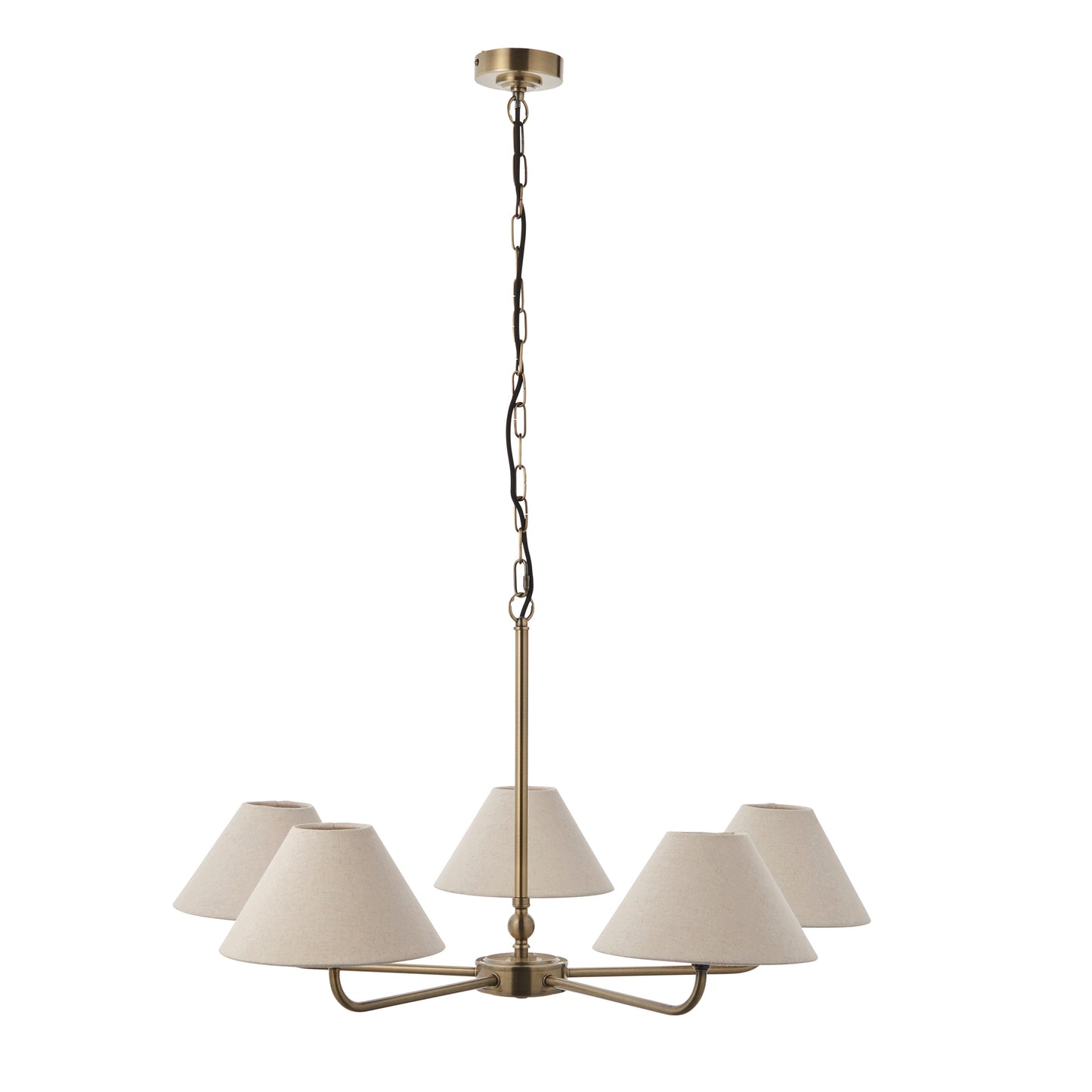 Lille 5 Pendant Light Antique Brass – Brass
