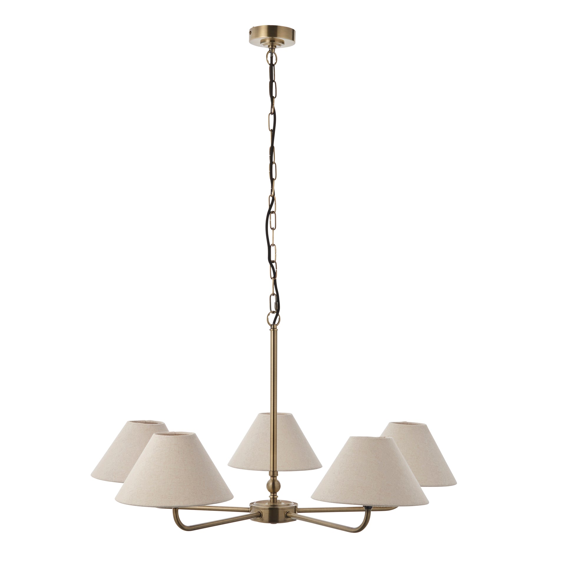 Lille 5 Pendant Light Antique Brass – Brass