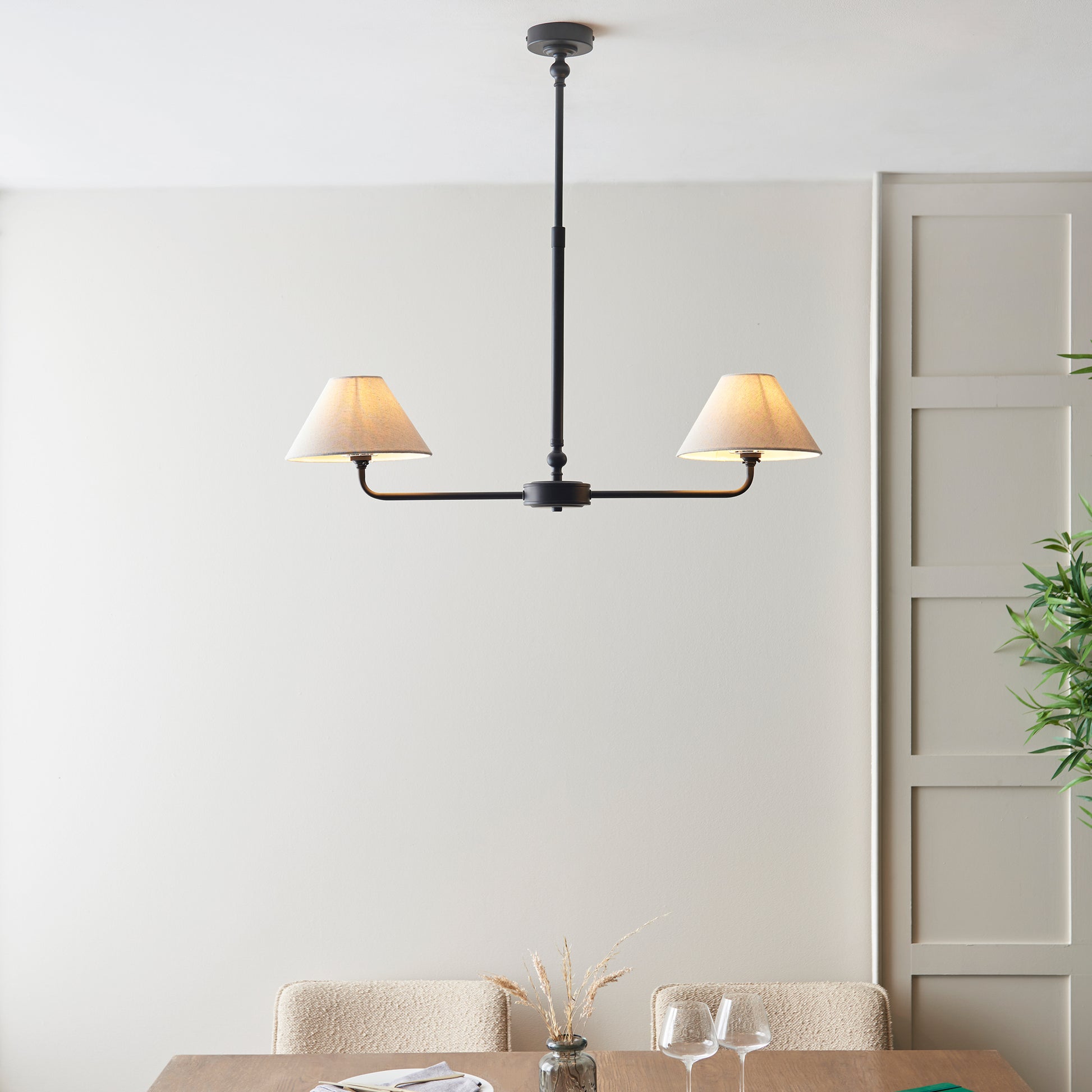 Lille 2 Pendant Light Matt Black – Black