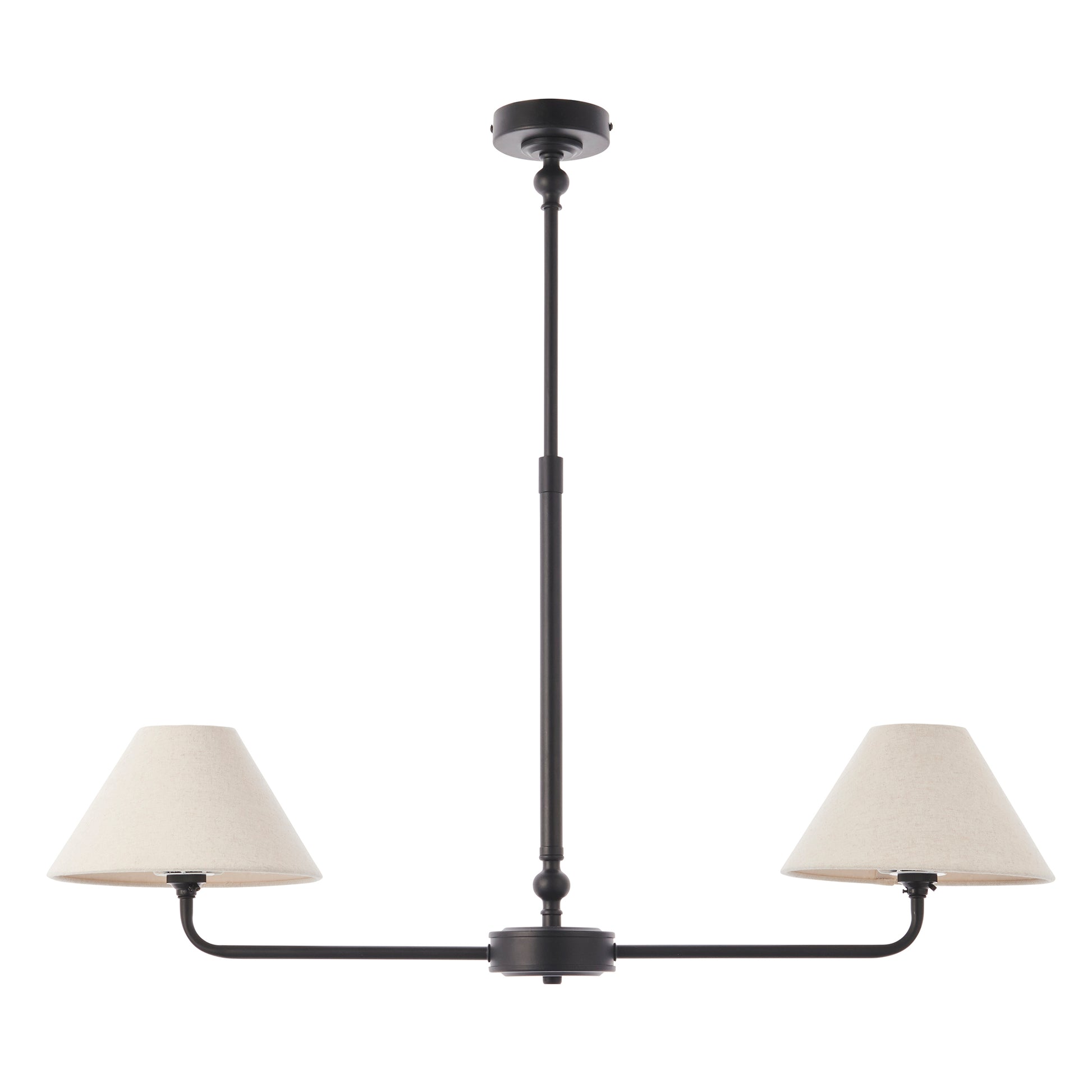 Lille 2 Pendant Light Matt Black – Black