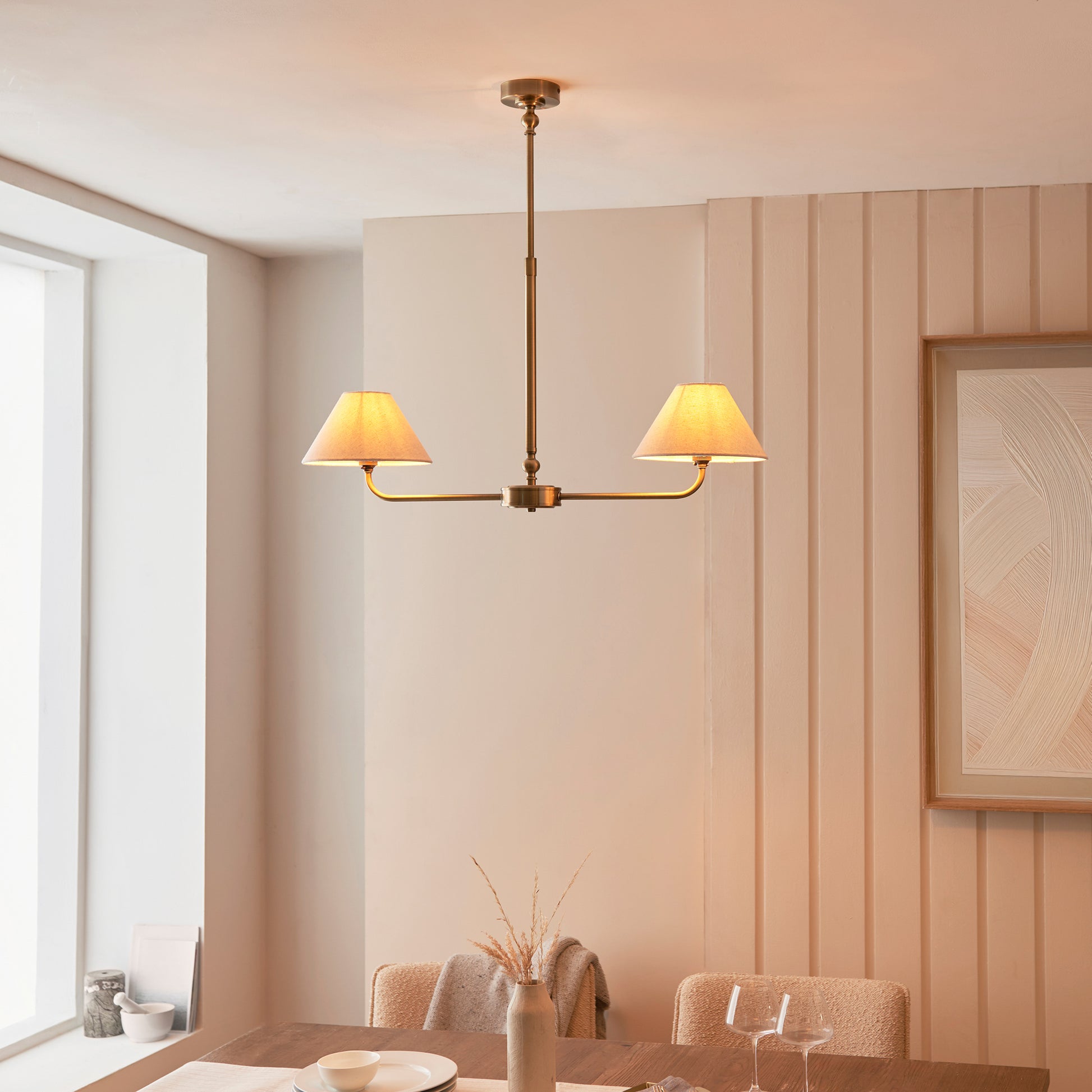 Lille 2 Pendant Light Antique Brass – Brass