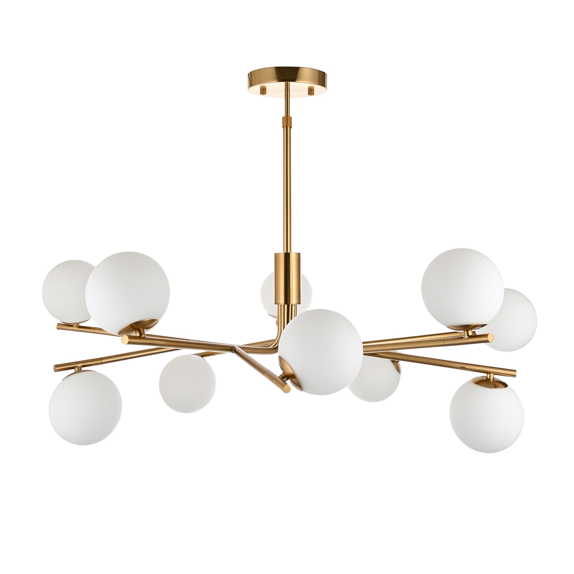Aaron 10 Pendant Light Brushed Aged Brass – Brass