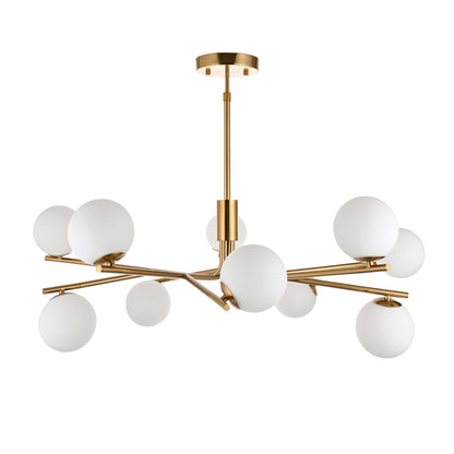 Aaron 10 Pendant Light Brushed Aged Brass – Brass