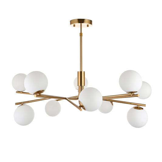 Aaron 10 Pendant Light Brushed Aged Brass – Brass