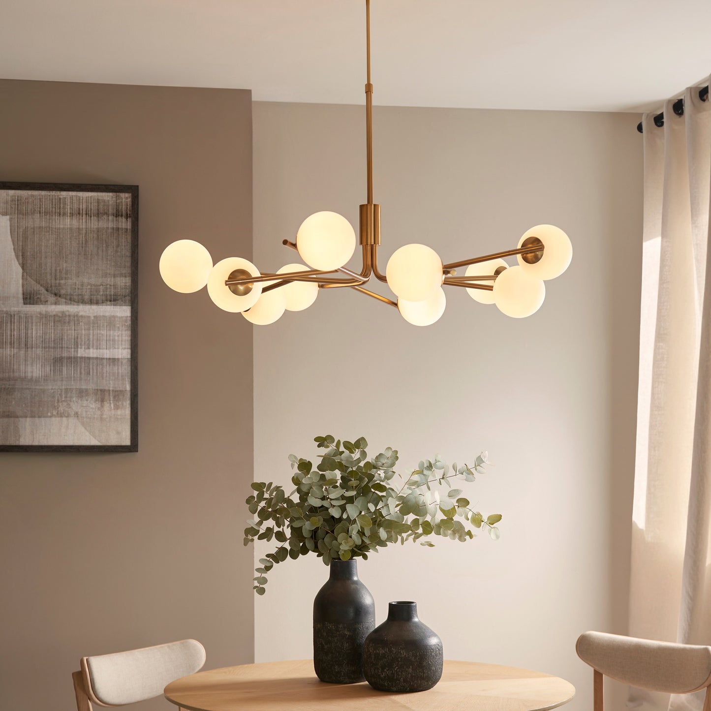 Aaron 10 Pendant Light Brushed Aged Brass – Brass