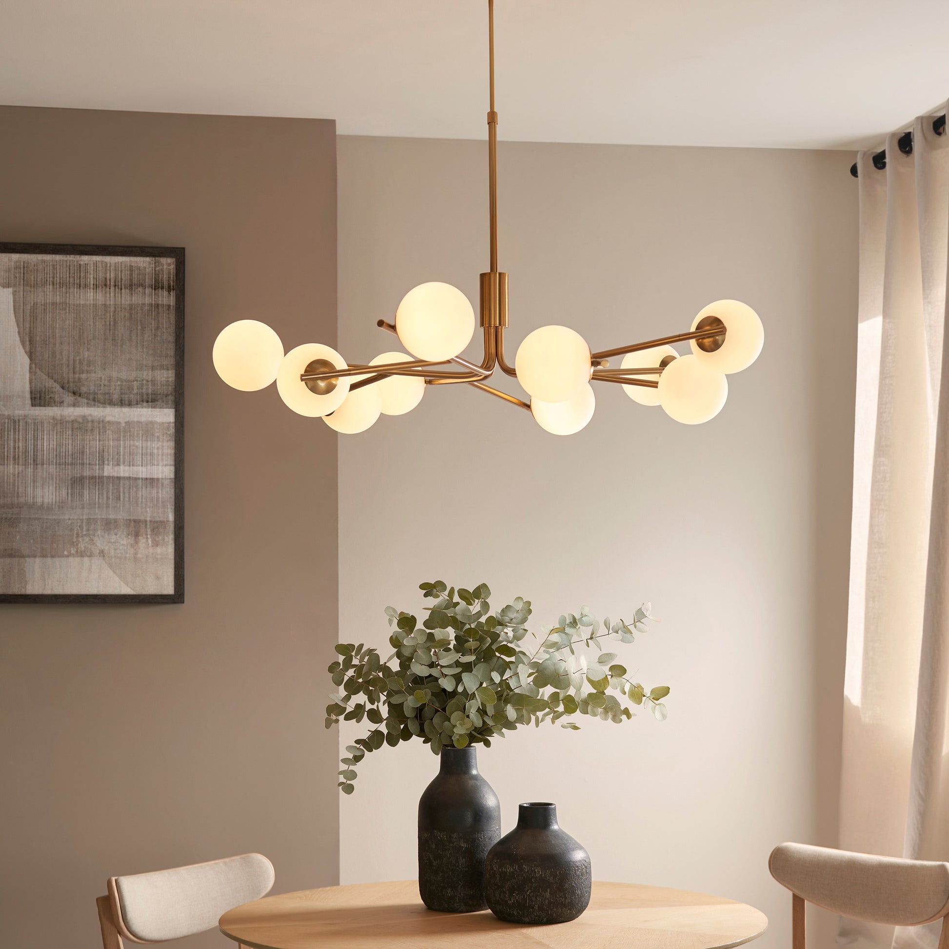 Aaron 10 Pendant Light Brushed Aged Brass – Brass