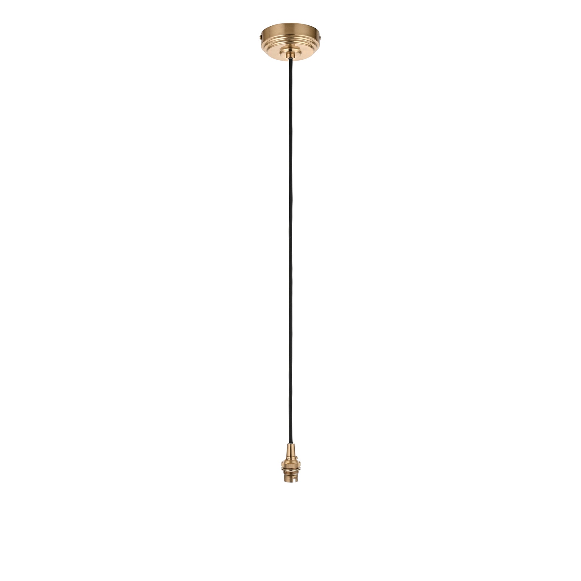 Eltham 1 Pendant Light Brushed Aged Brass/Black – Brass