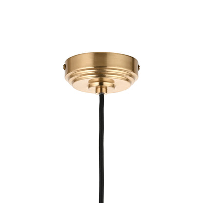 Eltham 1 Pendant Light Brushed Aged Brass/Black – Brass