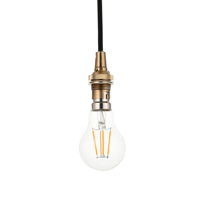 Eltham 1 Pendant Light Brushed Aged Brass/Black – Brass
