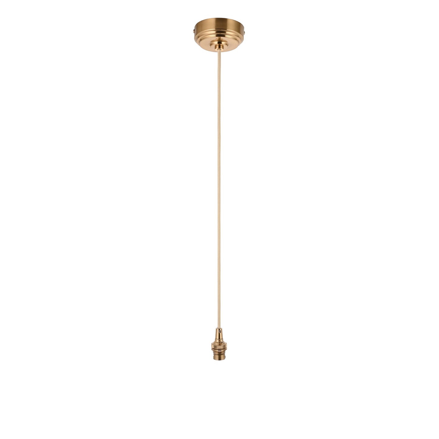 Eltham 1 Pendant Light Brushed Aged Brass/Natural – Brass