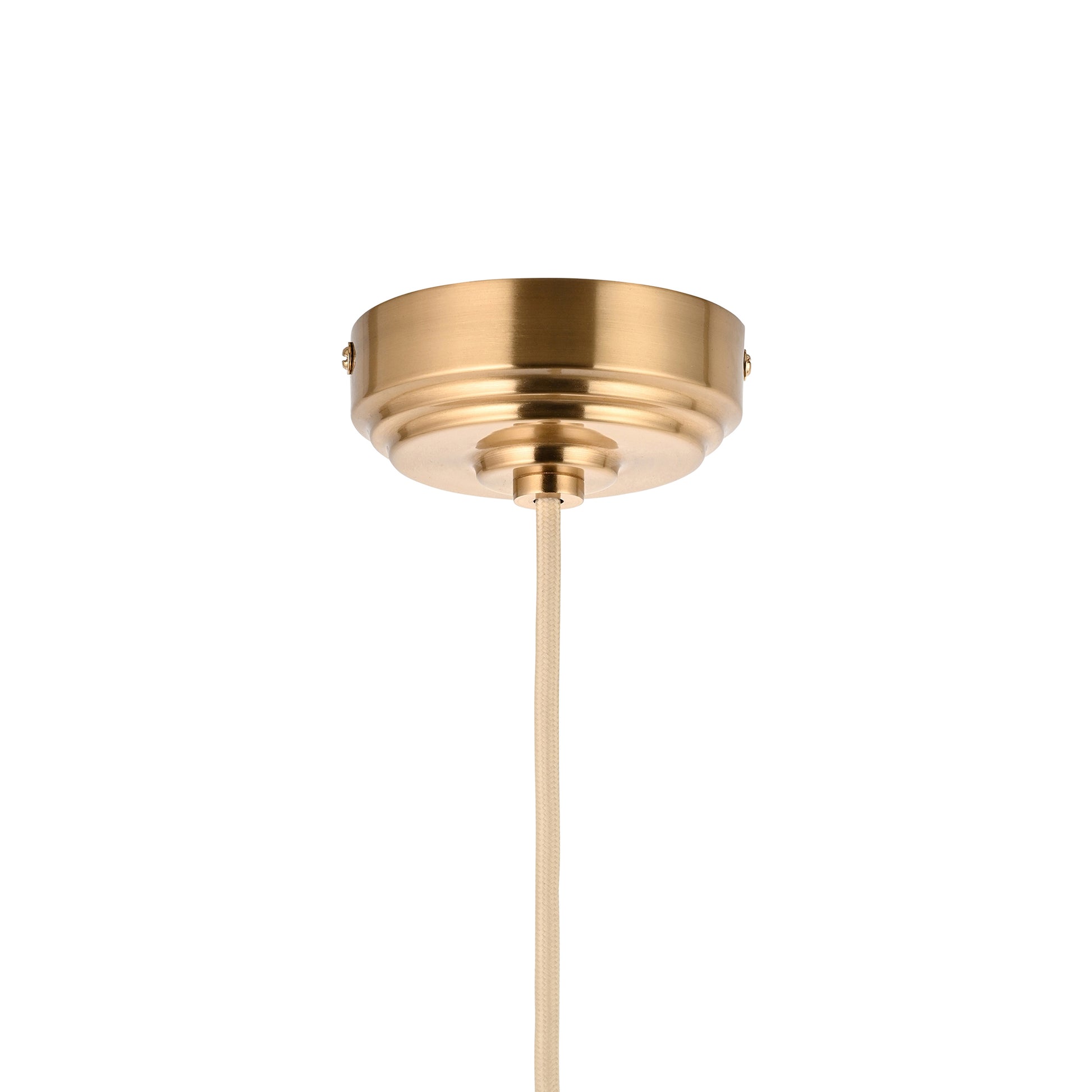 Eltham 1 Pendant Light Brushed Aged Brass/Natural – Brass