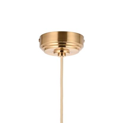 Eltham 1 Pendant Light Brushed Aged Brass/Natural – Brass