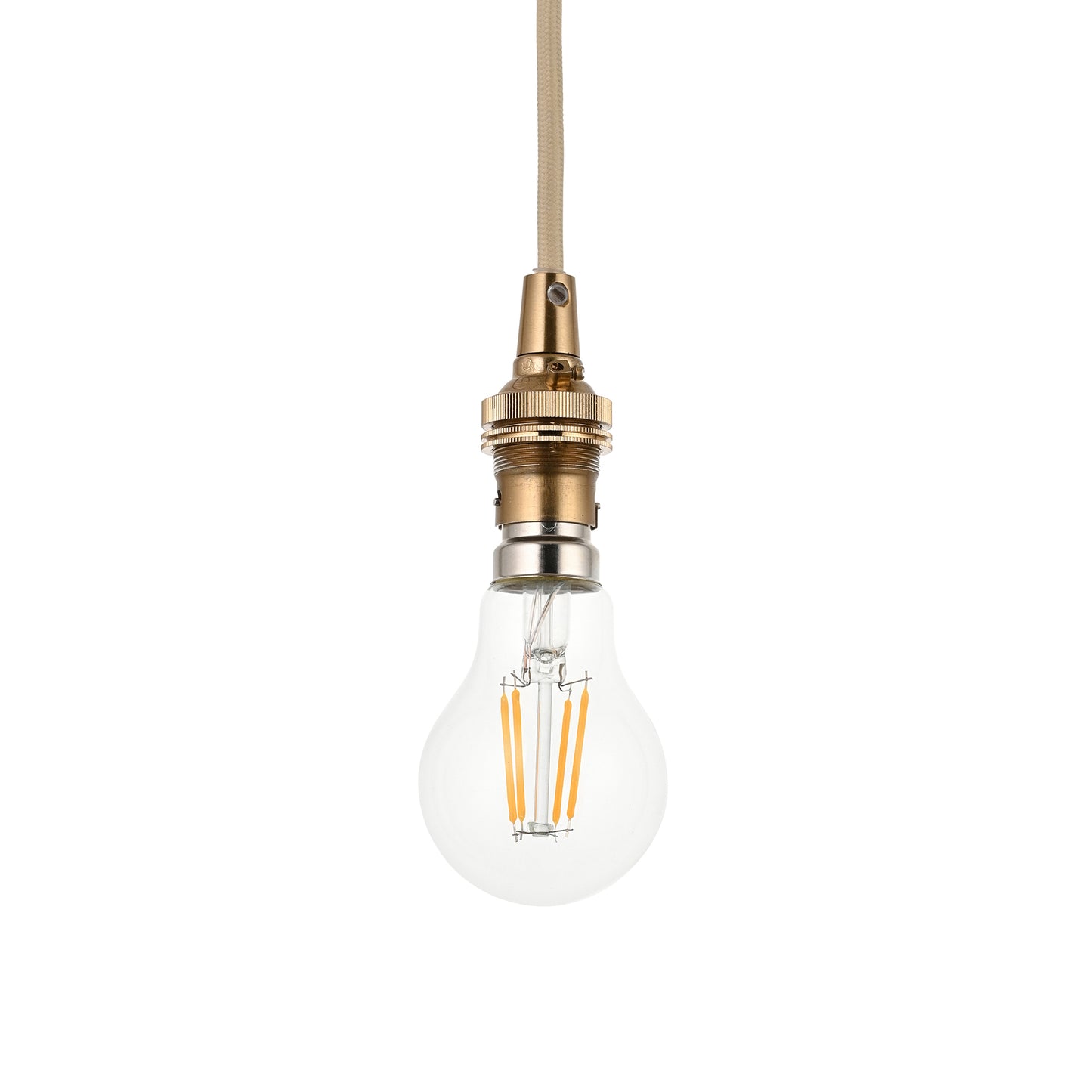 Eltham 1 Pendant Light Brushed Aged Brass/Natural – Brass