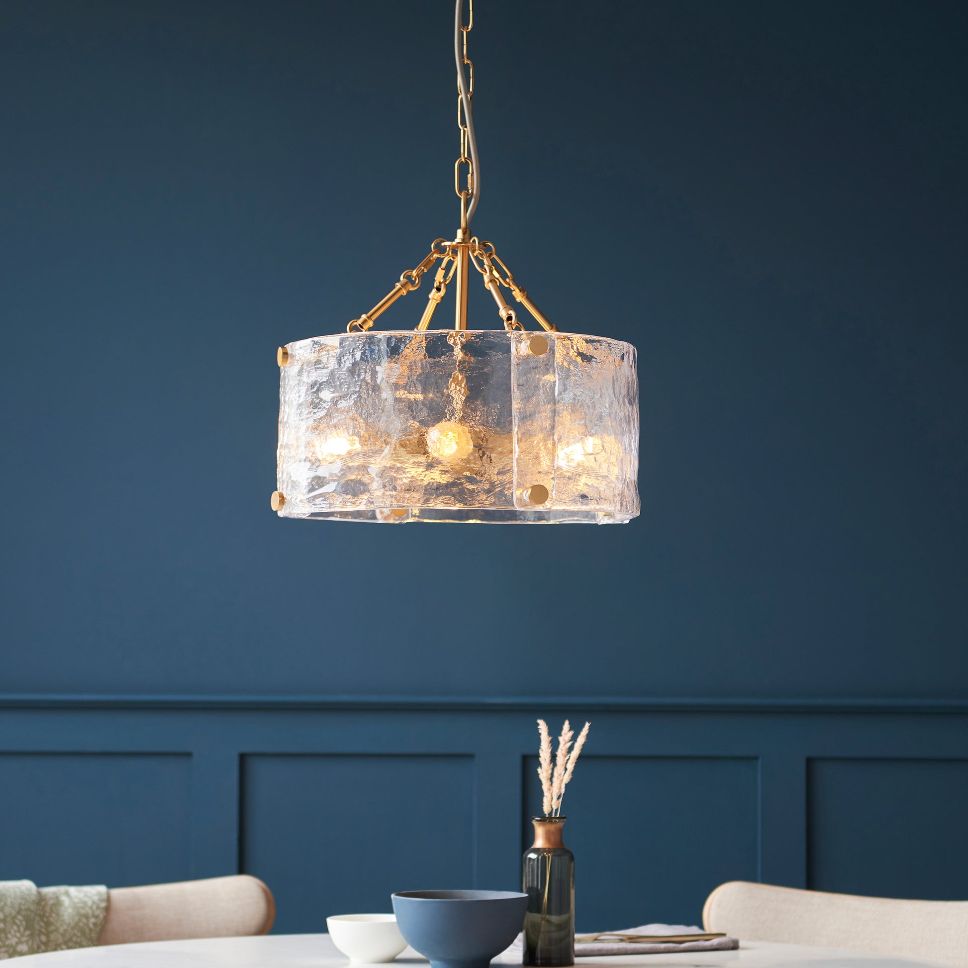 Keller 4 Pendant Light Brushed Aged Brass – Brass