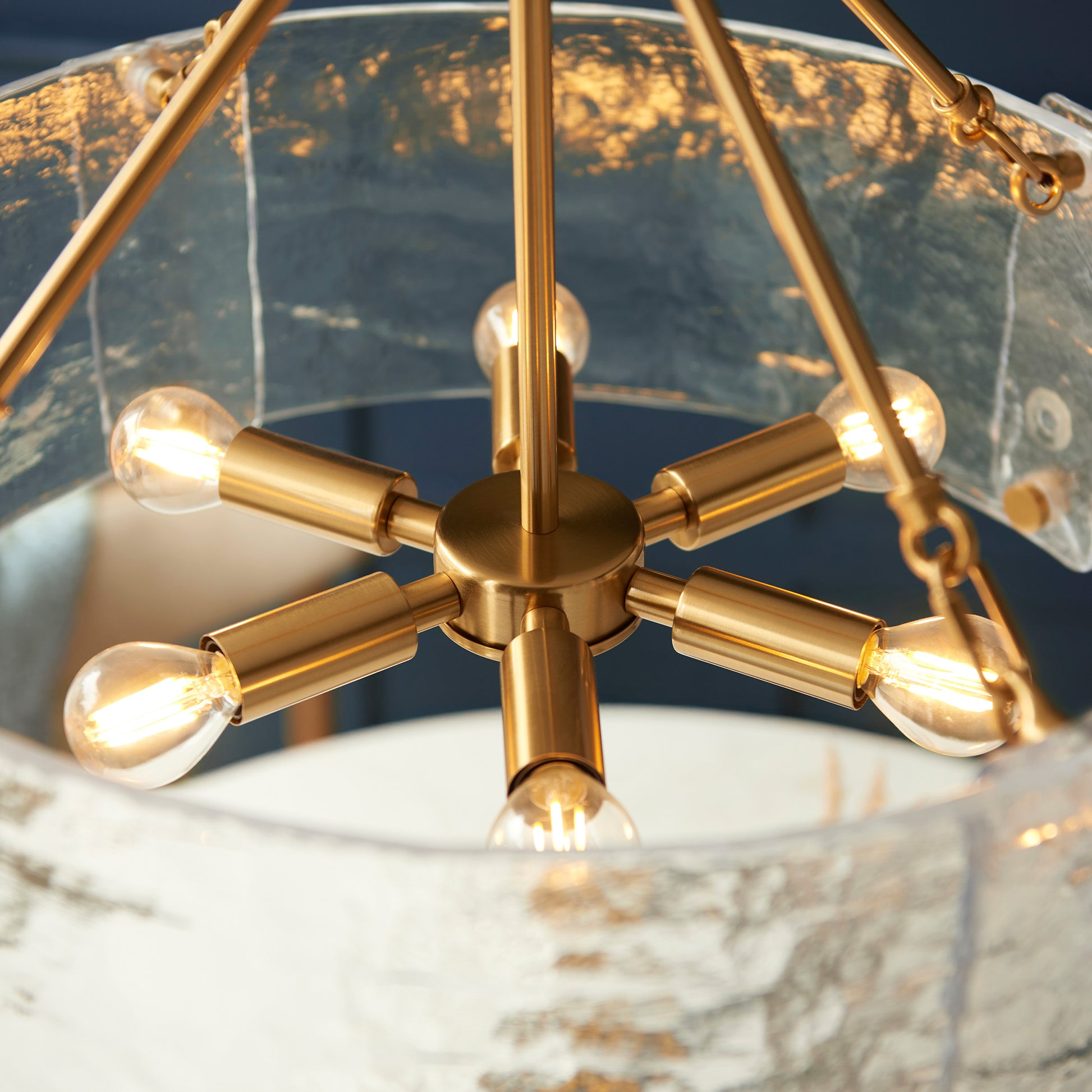 Keller 6 Pendant Light Brushed Aged Brass – Brass
