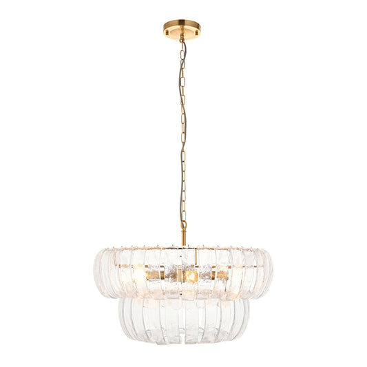 Montrose 6 Pendant Light Brushed Aged Brass – Brass