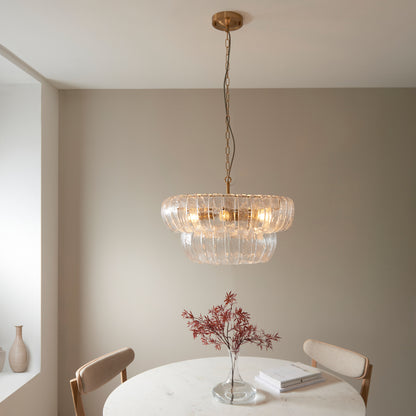 Montrose 6 Pendant Light Brushed Aged Brass – Brass