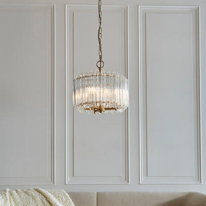 Valentina 3 Pendant Light Brushed Aged Brass – Brass