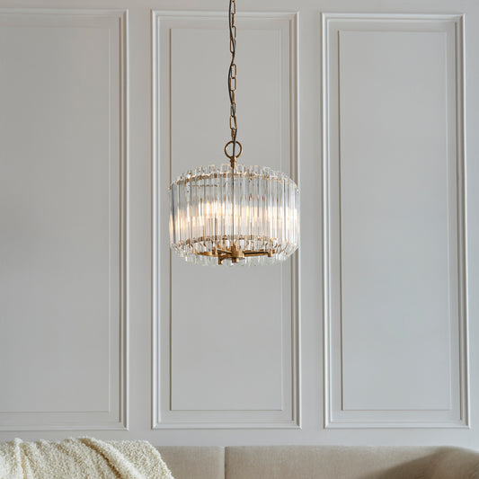 Valentina 3 Pendant Light Brushed Aged Brass – Brass