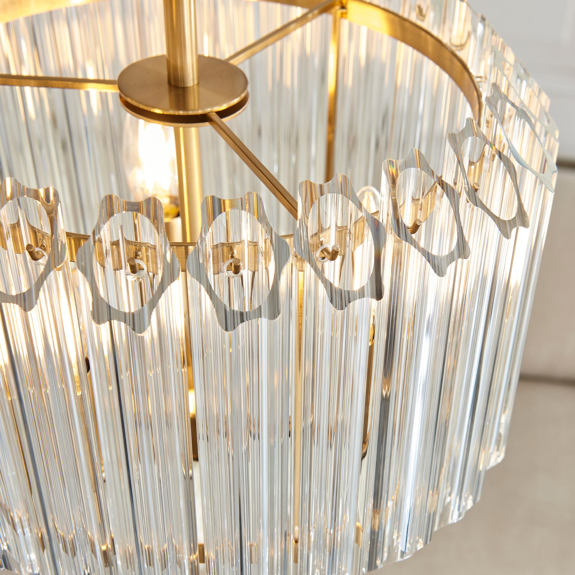 Valentina 3 Pendant Light Brushed Aged Brass – Brass