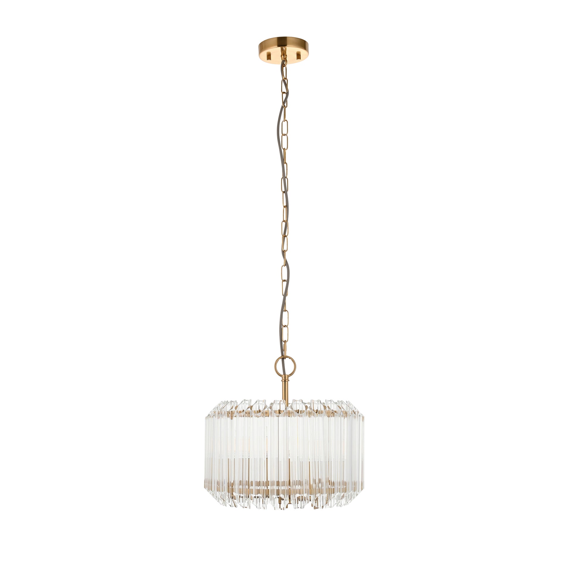 Valentina 3 Pendant Light Brushed Aged Brass – Brass