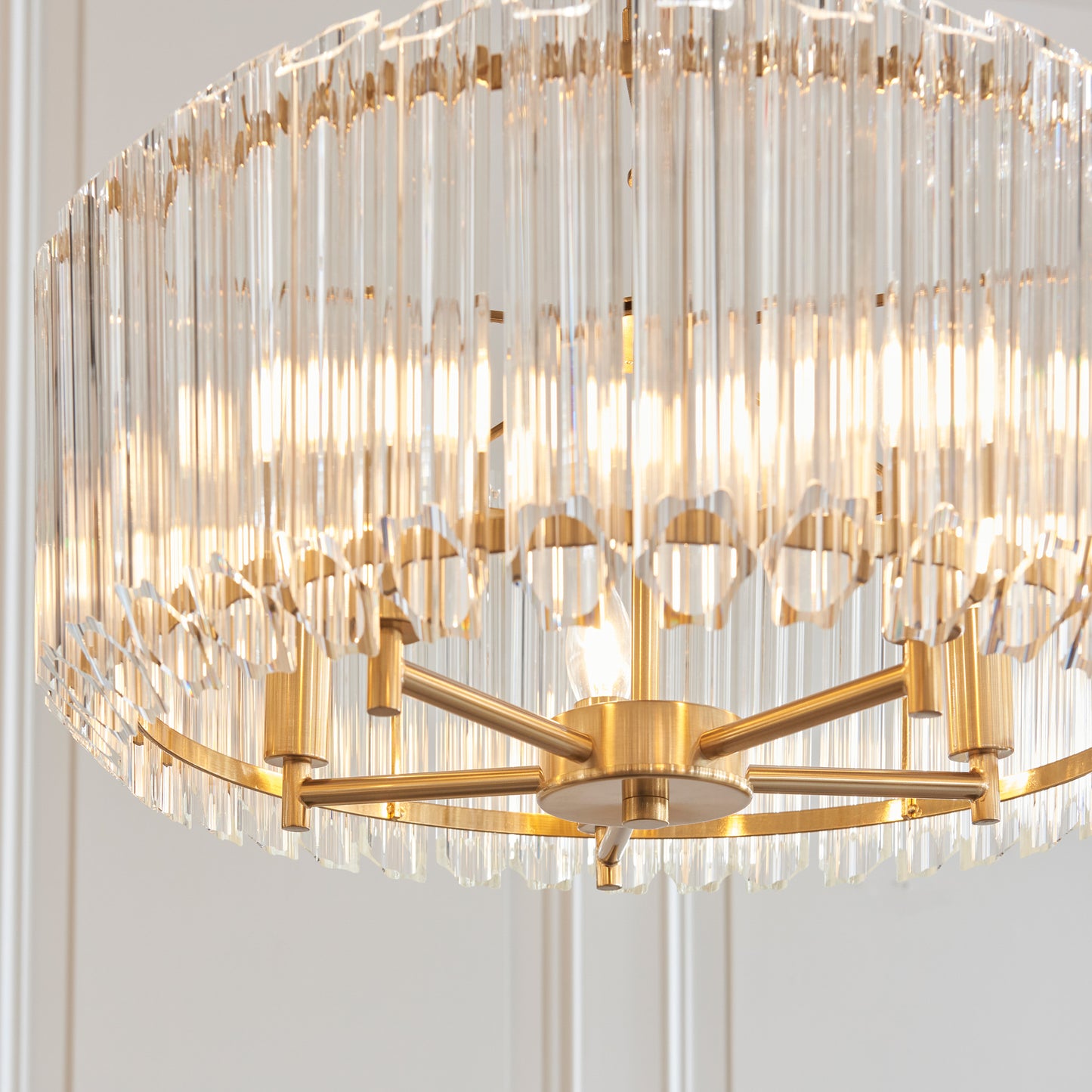 Valentina 5 Pendant Light Brushed Aged Brass – Brass