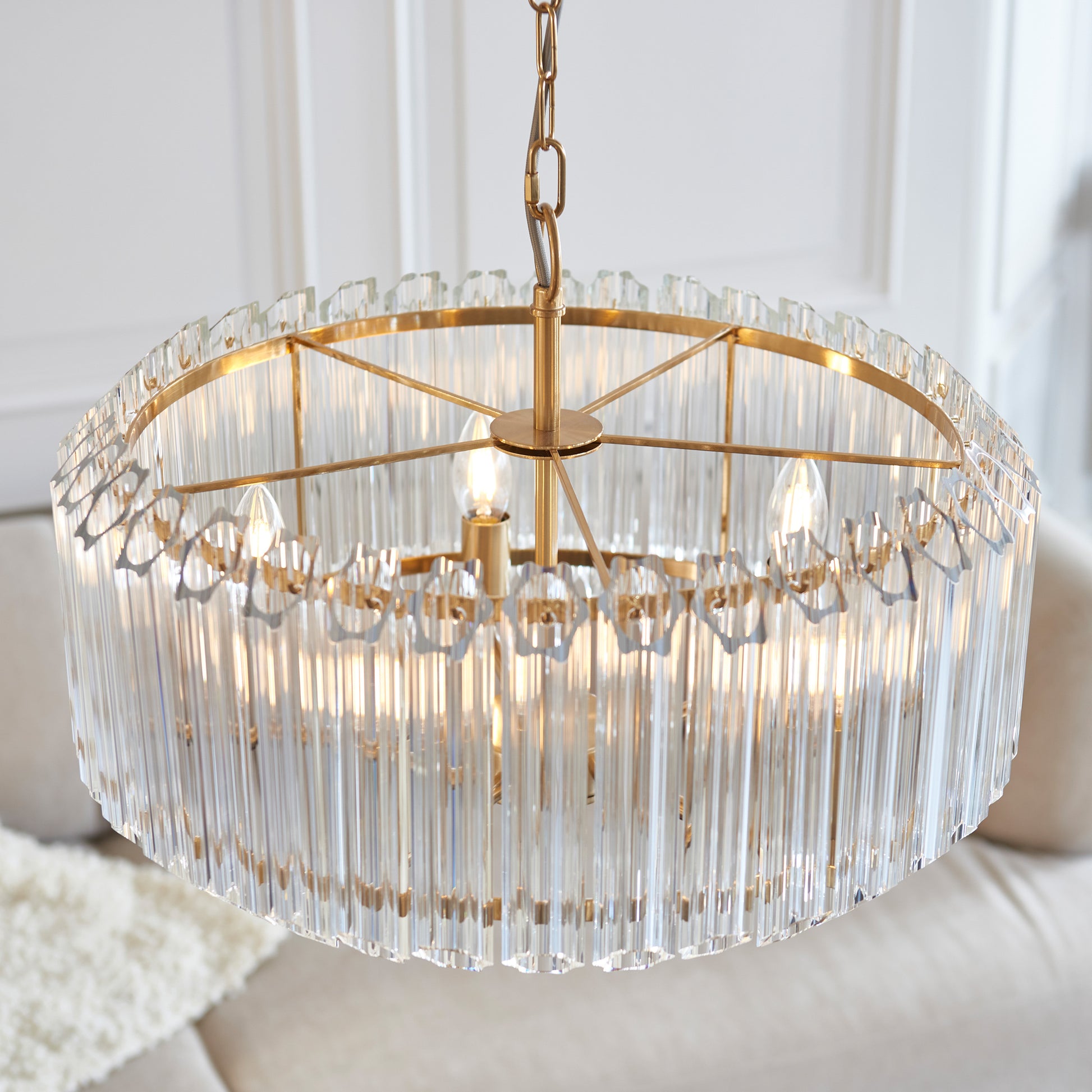 Valentina 5 Pendant Light Brushed Aged Brass – Brass
