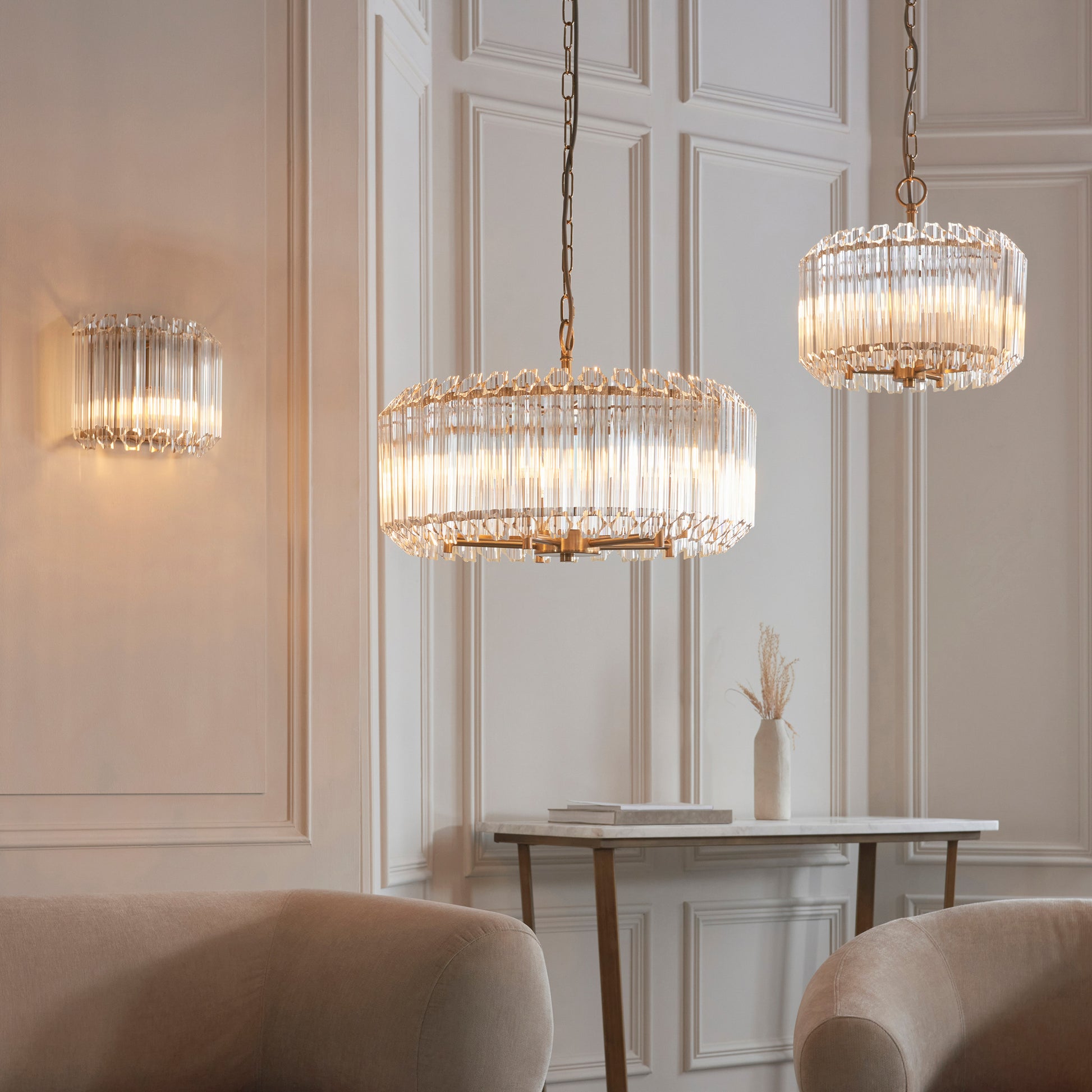 Valentina 5 Pendant Light Brushed Aged Brass – Brass