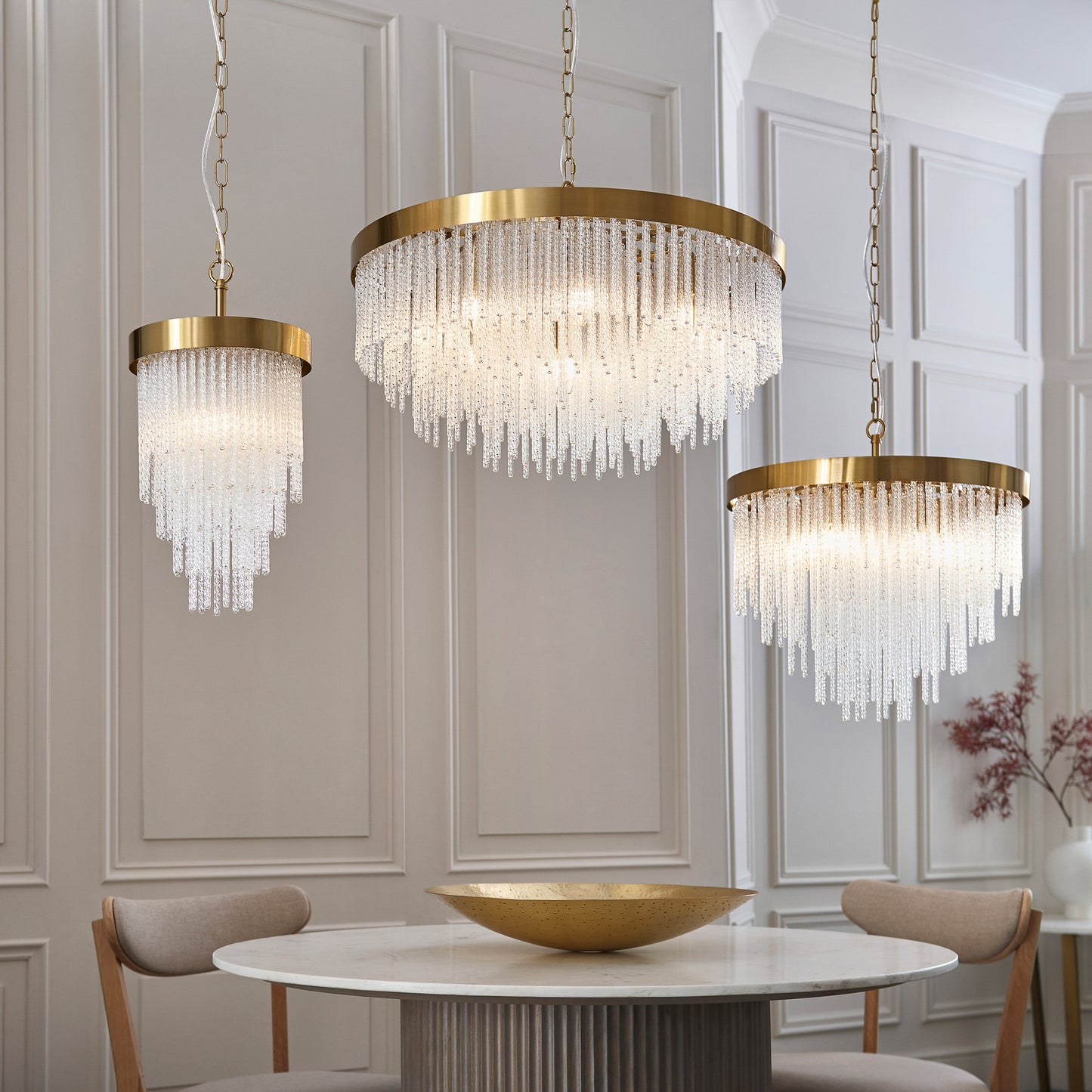 Anistoria 5 Pendant Light Brushed Aged Brass – Brass
