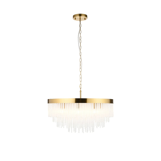 Anistoria Grand 9 Pendant Light Brushed Aged Brass – Brass