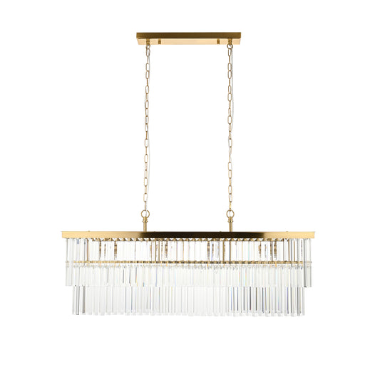 Conaston 4 Bar Pendant Light Brushed Aged Brass – Brass