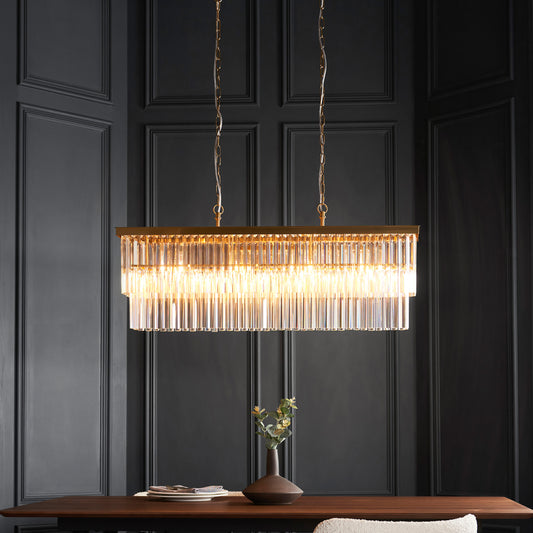 Conaston 4 Bar Pendant Light Brushed Aged Brass – Brass